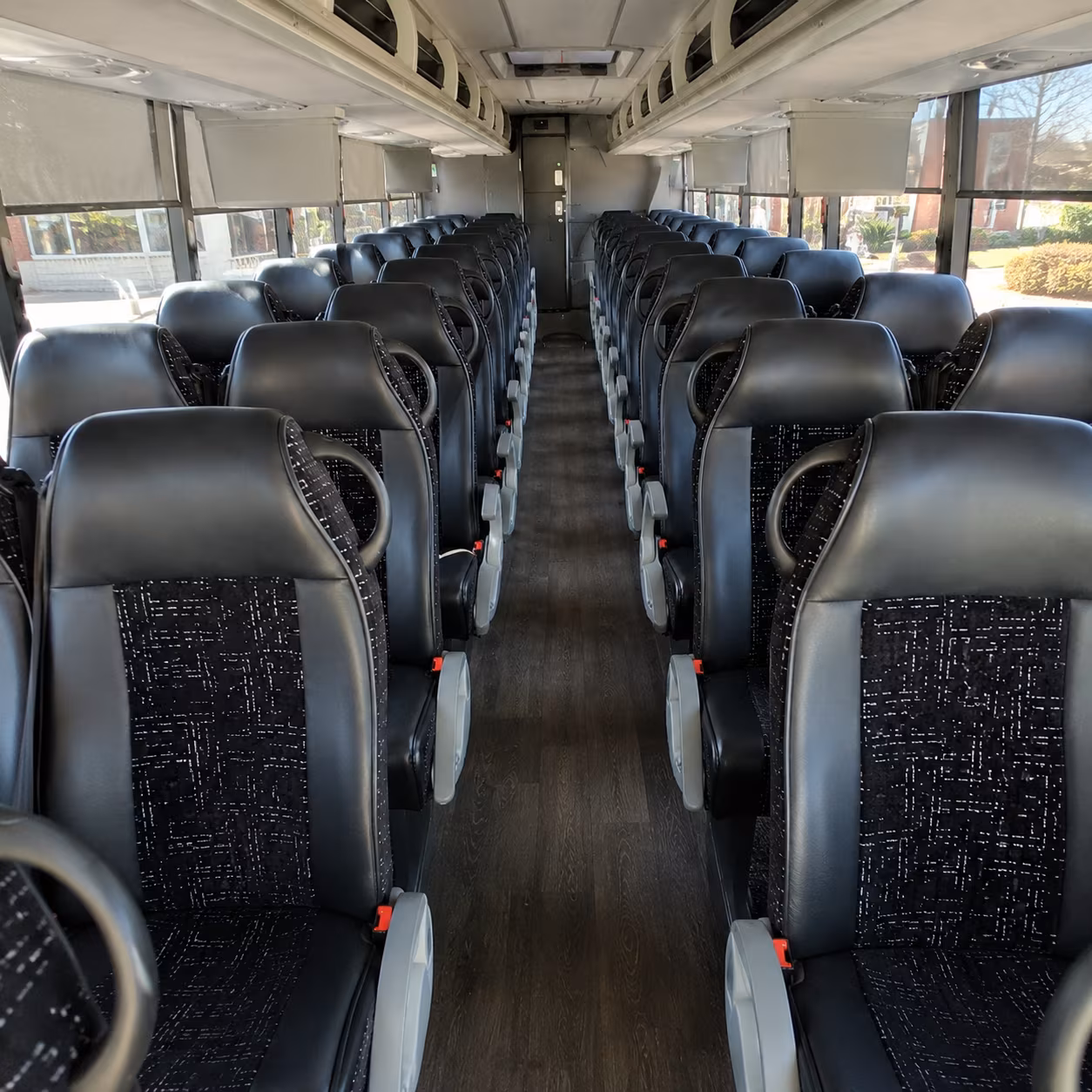 56 passenger charter bus inside