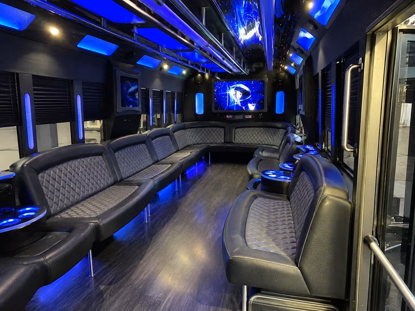tampa 28 passenger party bus interior