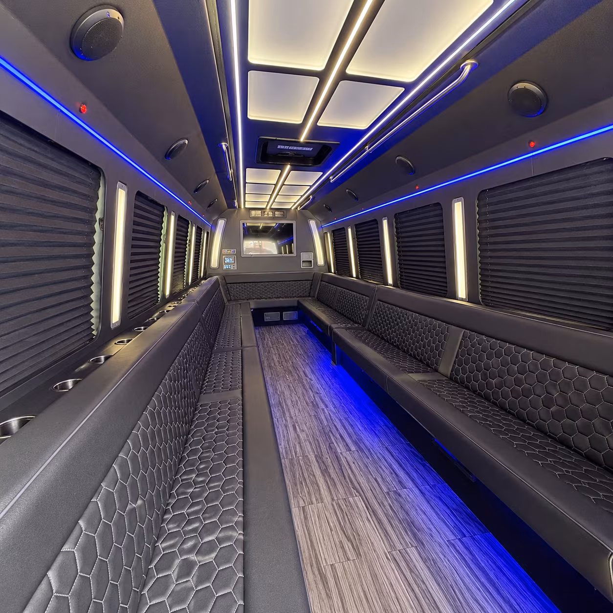 tampa 30 passenger party bus interior