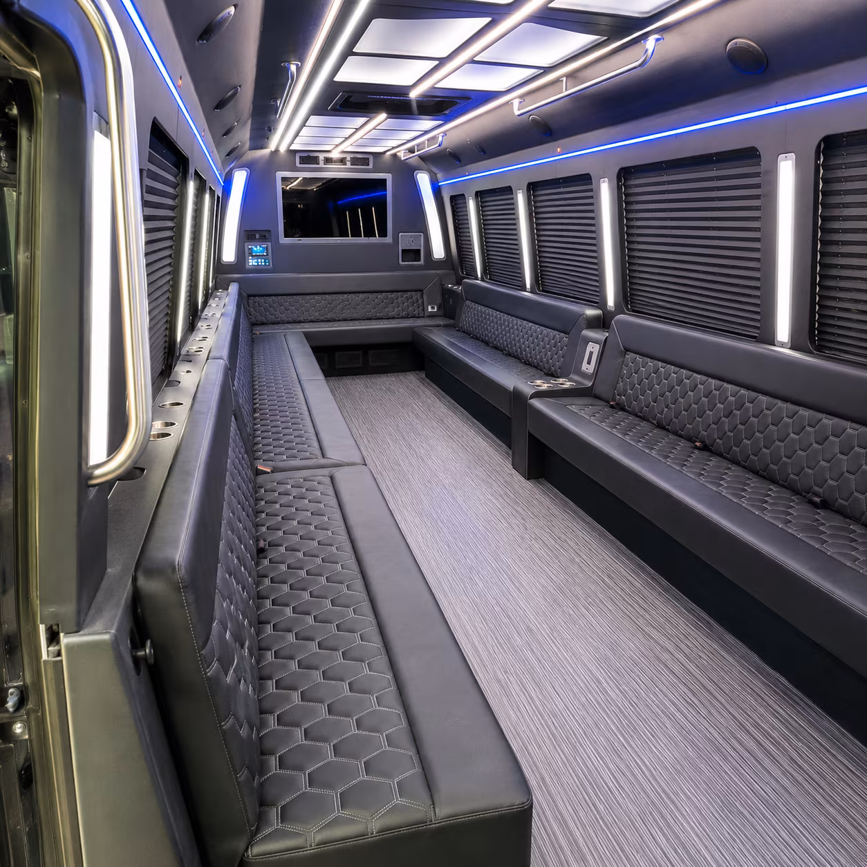 tampa 40 passenger party bus interior