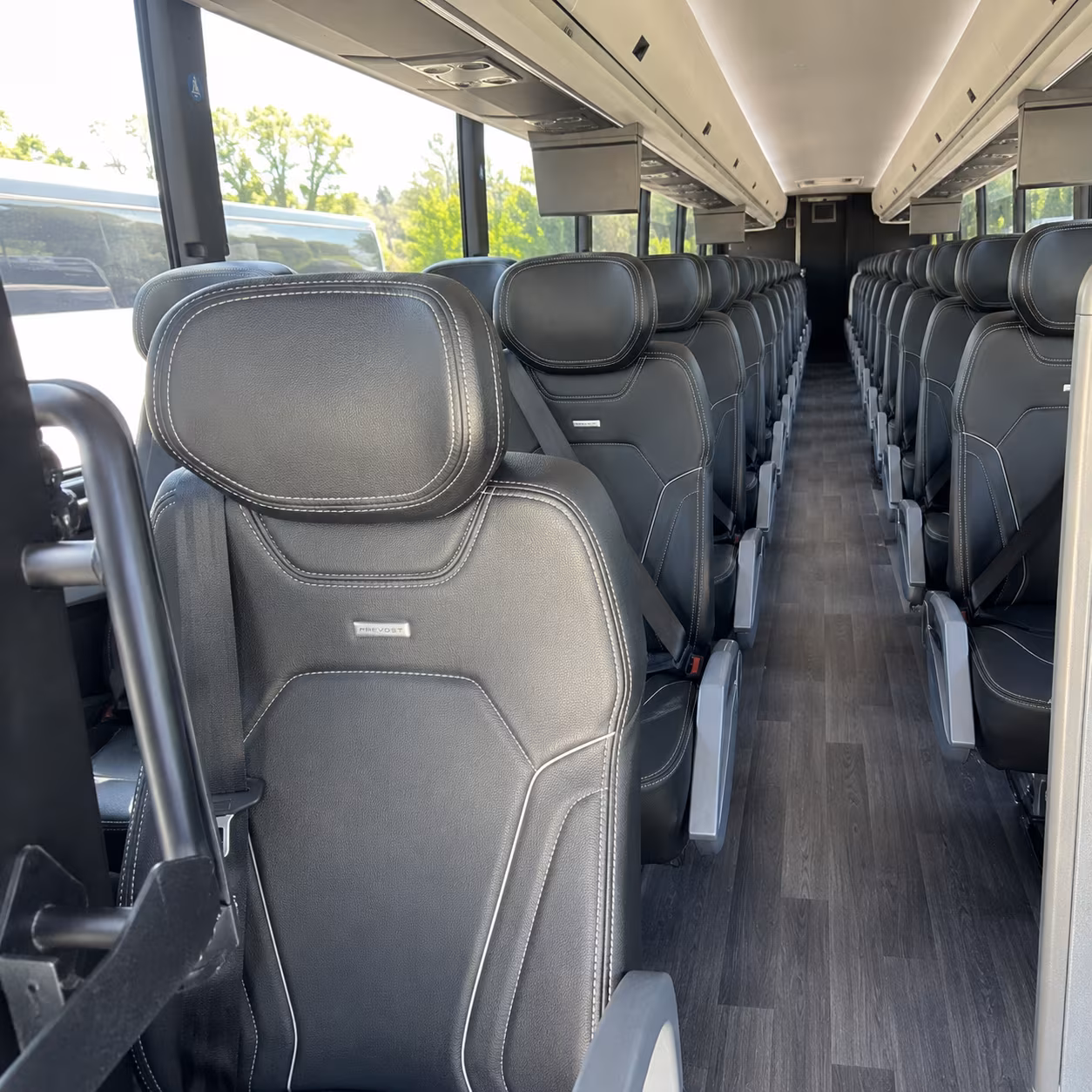 tampa charter bus inside