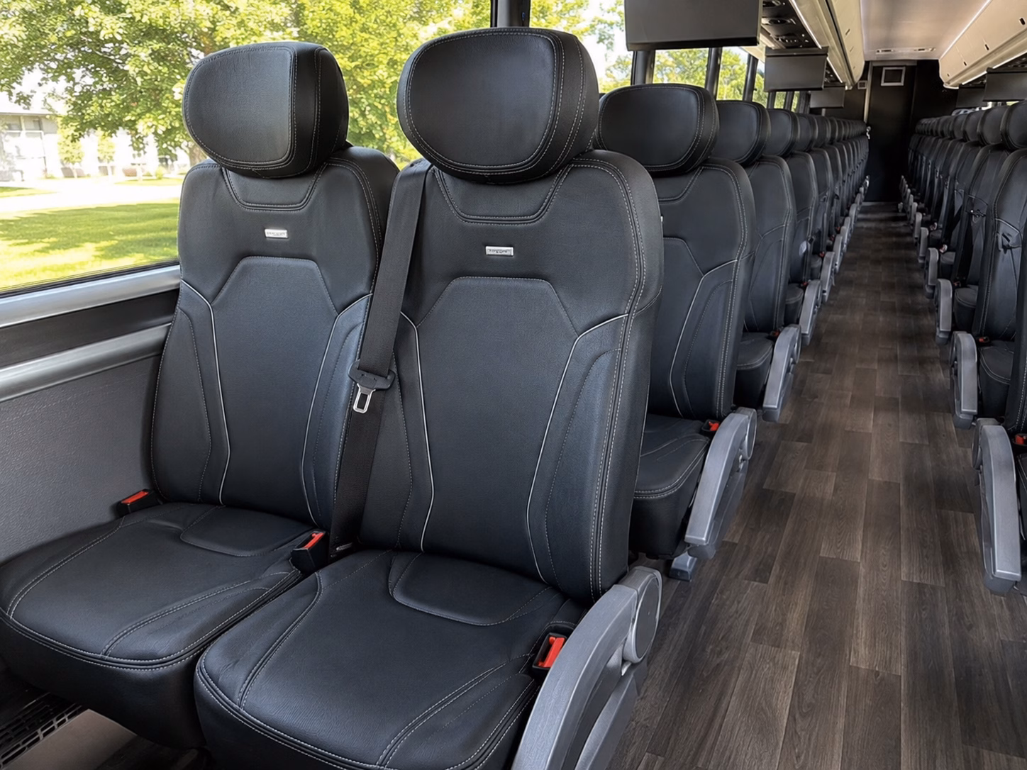 tampa charter bus interior