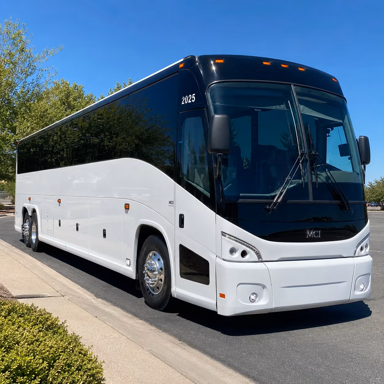 tampa charter bus rental exterior