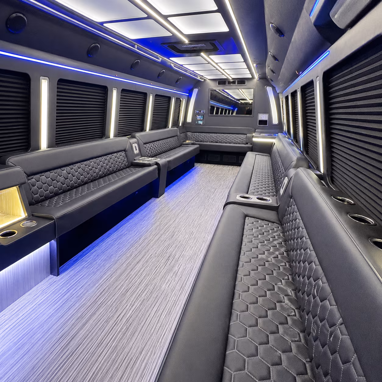 tampa party bus rental interior